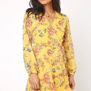 Lush NWT Brittany Ruffle Wrap Dress